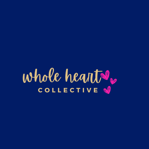 whole heart collective logo with three pink hearts.